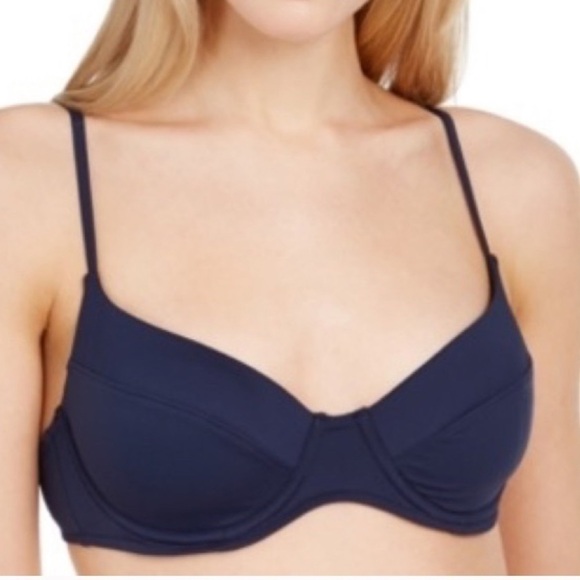 WE Wore What Lydia Navy Swimsuit Bikini Top - Picture 1 of 6